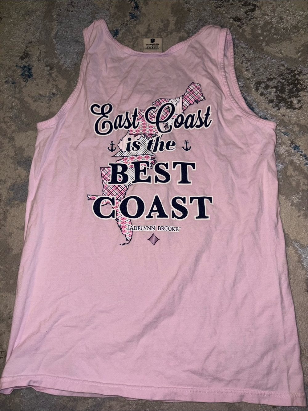 East Coast is the Best Coast Pink Tank Top